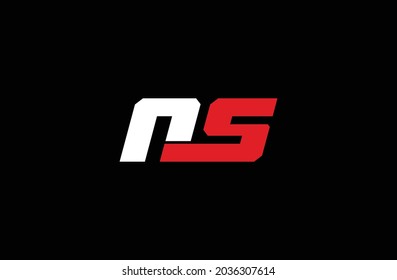 Initial NS  Logo Design, Linked N and S letters