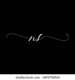 Initial NS logo handwriting business illustration fashion simple
