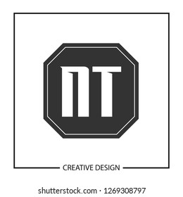 Initial NT Letter Logo Template Design