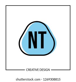 Initial NT Letter Logo Template Design