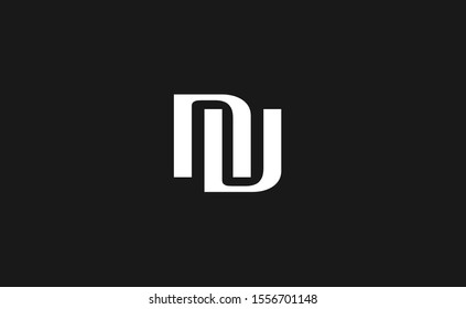 Initial NU ,UN ,U, N Letter Logo Design