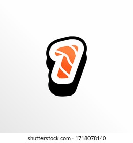 Initial Number 1 Sushi Logo Design