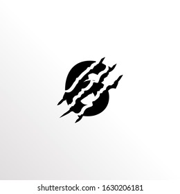 Initial Number 6 with Claw Scratch Logo Design