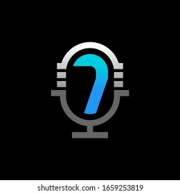Initial Number 7 Podcast Logo Design