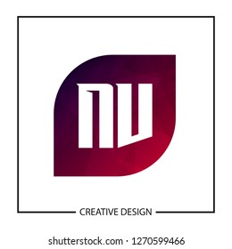 Initial NV Letter Logo Template Design