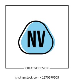 Initial NV Letter Logo Template Design