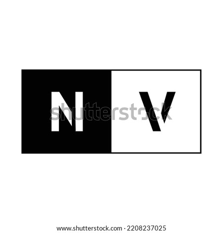 initial NV logo business letter finance signature Imagine de stoc © 