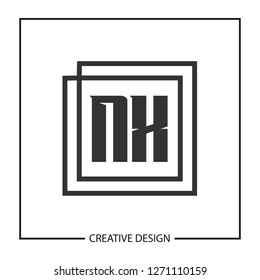 Initial NX Letter Logo Template Design