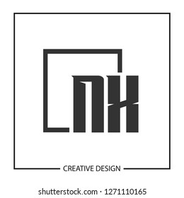Initial NX Letter Logo Template Design