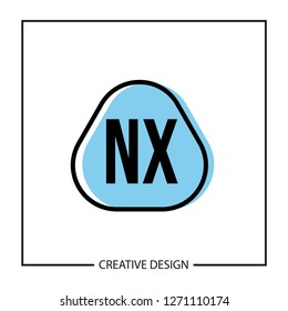 Initial NX Letter Logo Template Design