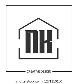 Initial NX Letter Logo Template Design