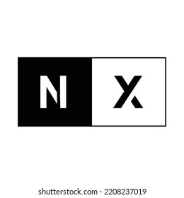 firma de financiación de carta comercial con logotipo de NX inicial