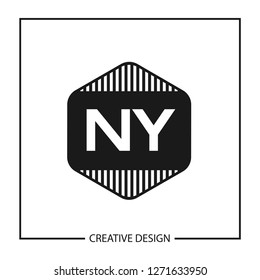 Initial NY Letter Logo Template Design