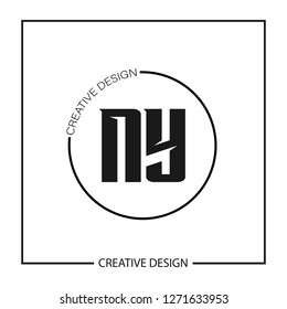 Initial NY Letter Logo Template Design