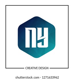 Initial NY Letter Logo Template Design