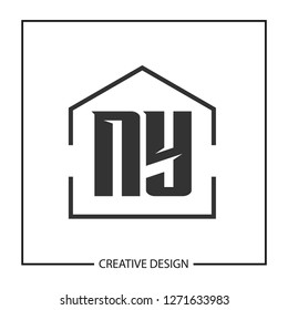 Initial NY Letter Logo Template Design