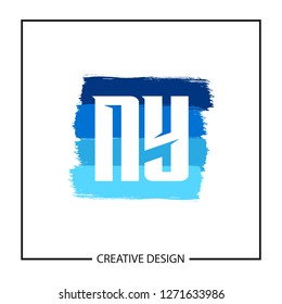 Initial NY Letter Logo Template Design