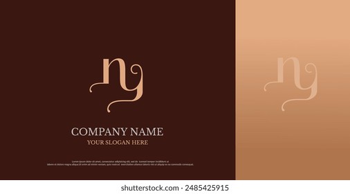 Initial NY Logo Design Vector 