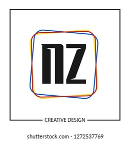 Initial NZ Letter Logo Template Design