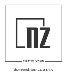 Initial NZ Letter Logo Template Design