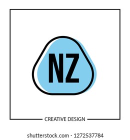 Initial NZ Letter Logo Template Design