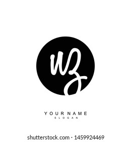initial NZ letter with shield style logo template vector