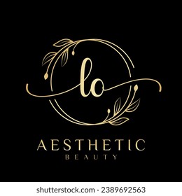 Initial O Aesthetic Beauty Logo