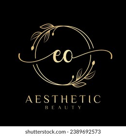 Initial O Aesthetic Beauty Logo