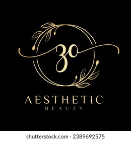Initial O Aesthetic Beauty Logo