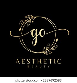 Initial O Aesthetic Beauty Logo