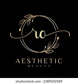 Initial O Aesthetic Beauty Logo
