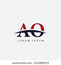 Initial A O, AO Letter Logo design vector template, Graphic Symbol for Corporate Business Identity