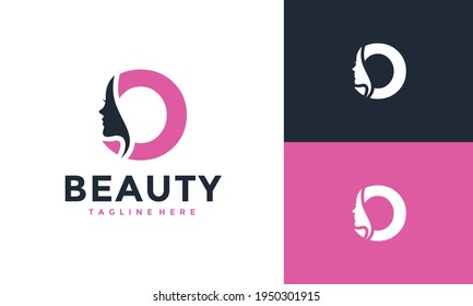 Initial O Beauty Face Logo