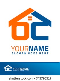Initial O & C real estate logo template vector