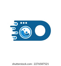 Initial O Fast Laundry Logo Design