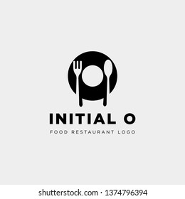 initial o food equipment simple logo template vector icon abstract