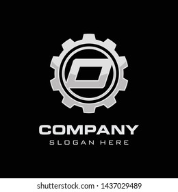Initial O gear logo template vector illustration