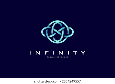 Initial O Infinity Logo. letter O with infinity combination. usable for technology and company logos. vector illustration