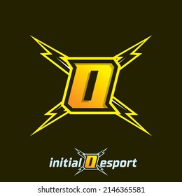 Initial O letter esport logo illustration, esport mascot gamer team work design, streamer logo