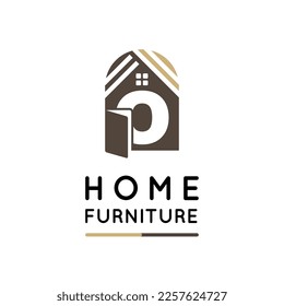 Initial O Letter for Home Decor, Furniture, Design, Wooden Craft, Interior Logo Design Idea Template