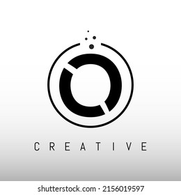 Initial O Letter Logo Design Vector Template. O Letter Design Vector with Dots.