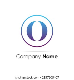 Initial-O-Buchstaben-Logo-Design mit Kreiselement. O Brief Logo Design Vektorvorlage.