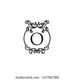 Initial O letter luxury beauty flourishes ornament monogram logo