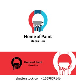 Initial O letter for painting, renovation, repair, decoration service company logo vector concept