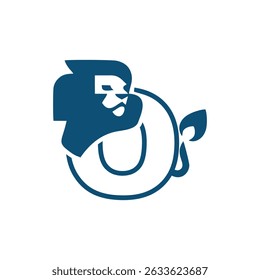 Initial O Lion Head Elegant logo icon vector design
