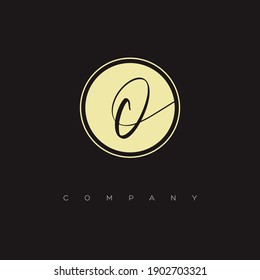 initial O logo with circle symbol 