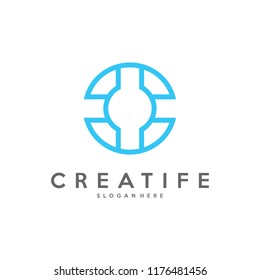 Initial O logo concepts template vector