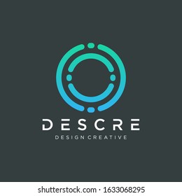 Initial O logo design with connection concept. logo the letter OO in the form of abstract line art. symbol for technology digital modern monogram and elegant. - VECTOR