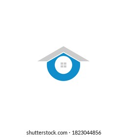 Initial O Logo design for house, home and real estate