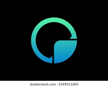 Initial O logo. letter O gradient color logo design inspiration